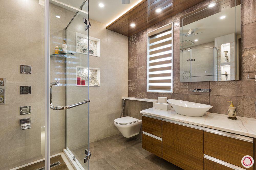DLF Capital Greens-bathroom-stone-counter-shower-cubicle
