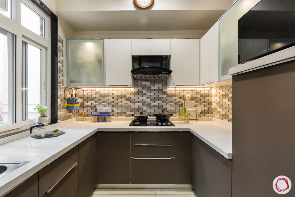 Modular kitchen laminates-matte finish-grey-white-cabinets-profile-light