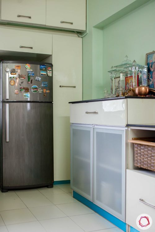 Kitchen tour-pantry pullout-fridge-lofts-mandir-crockery unit