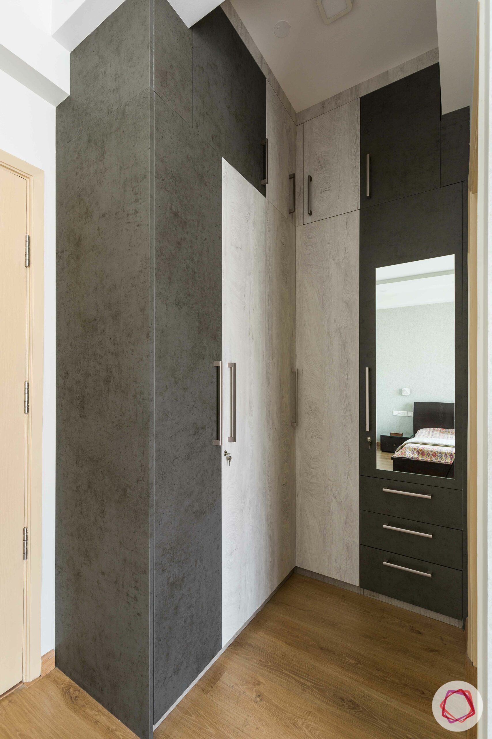 walk-in closet designs-membrane finish wardrobe