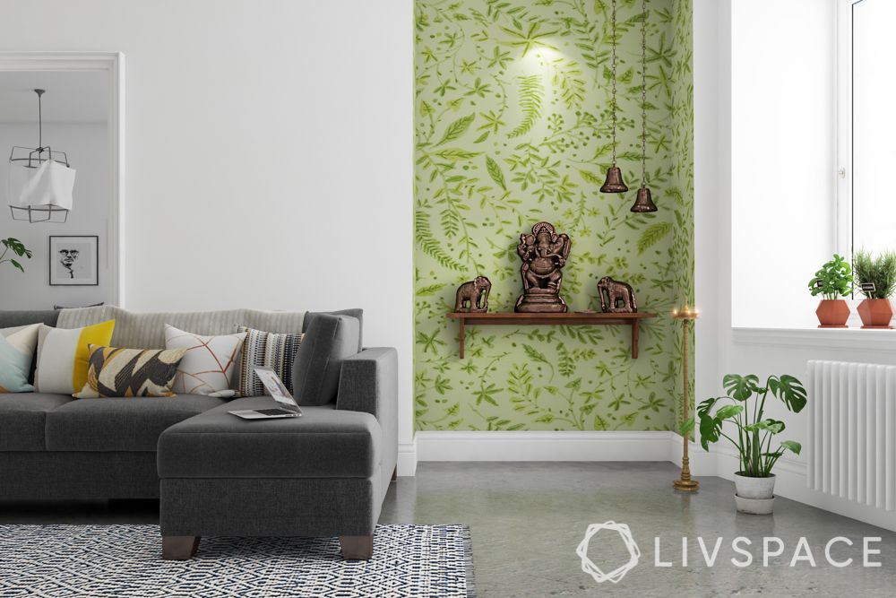 mandir-design-in-wall-with-wallpaper