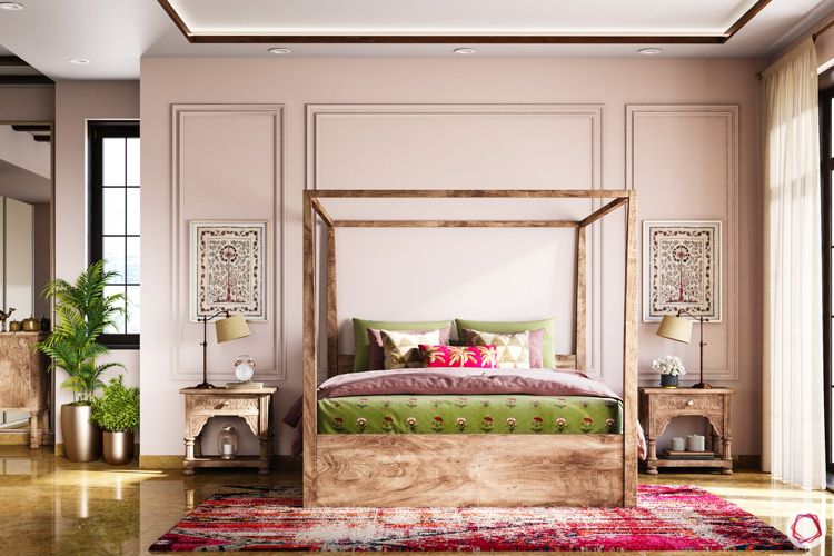 irrfan khan-sutapa bedroom-wooden furniture-artwork