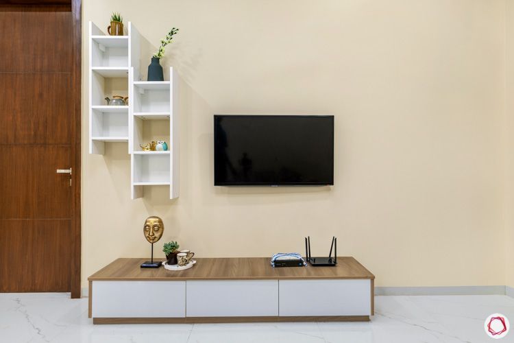 interior design in hyderabad-living room-tv unit-display shelf