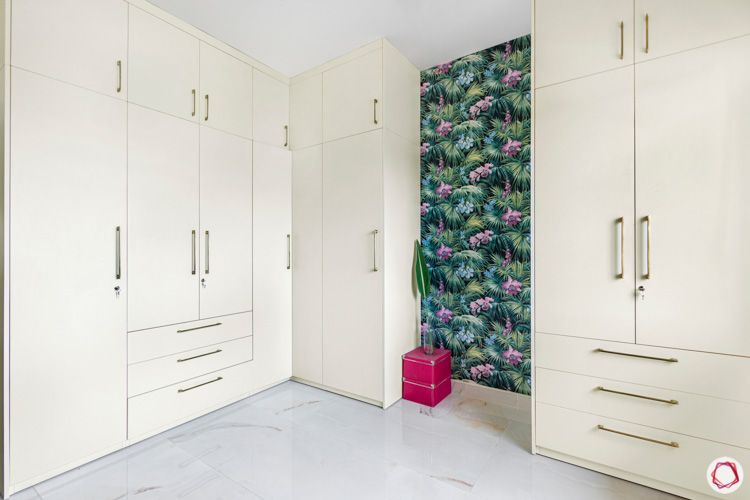 Shriram Chirping Woods-walk-in-wardrobe-white-drawers