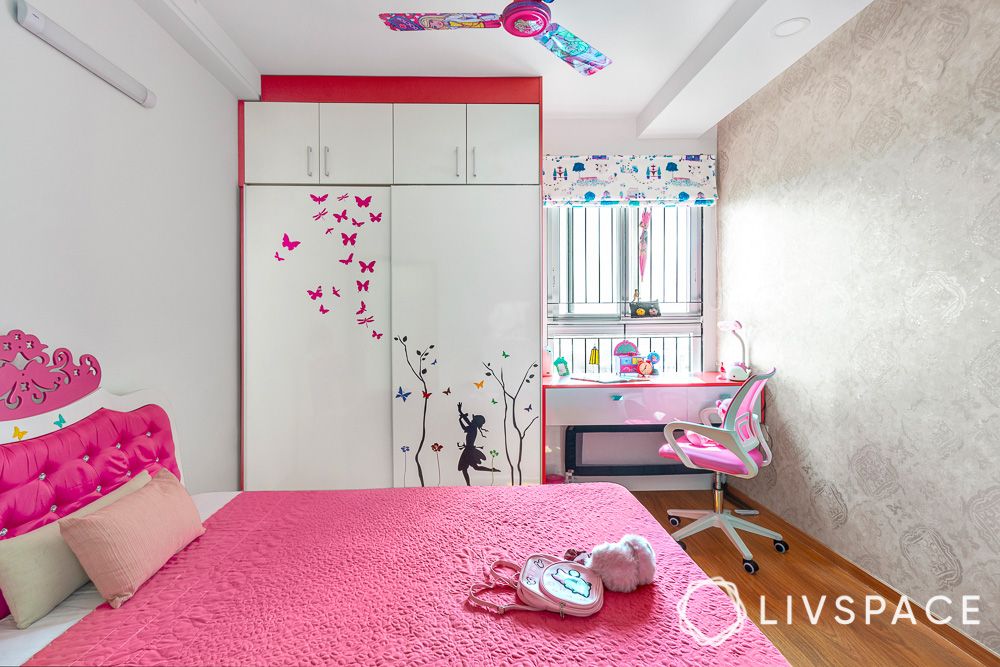 Girl bedroom with study table new arrivals