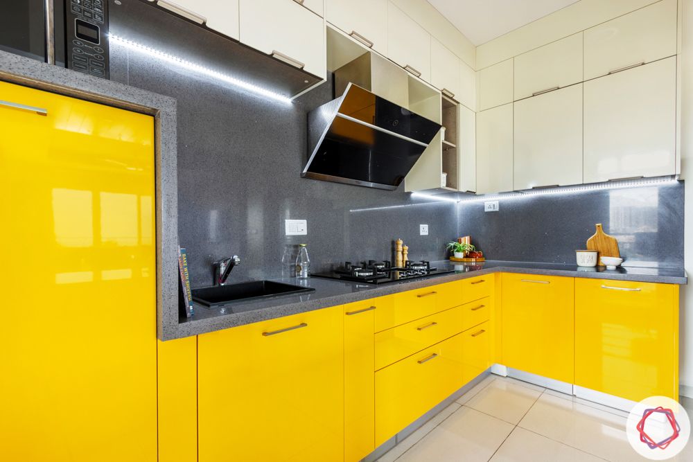 Alembic Urban Forest-kitchen-yellow-grey-cabinets-profile-lighting
