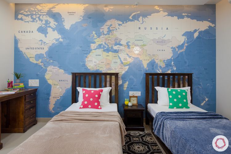 marvel bisra-world map wallpaper designs-single bed designs