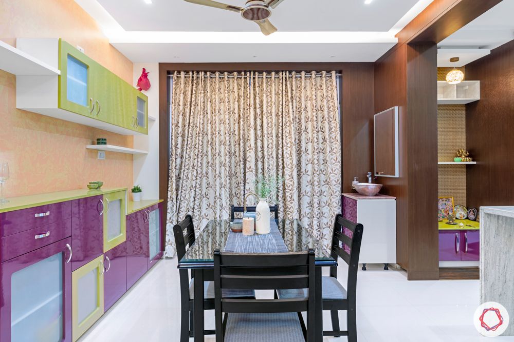 madhavaram serenity-dining room-crockery cabinet-high gloss laminate-pooja room