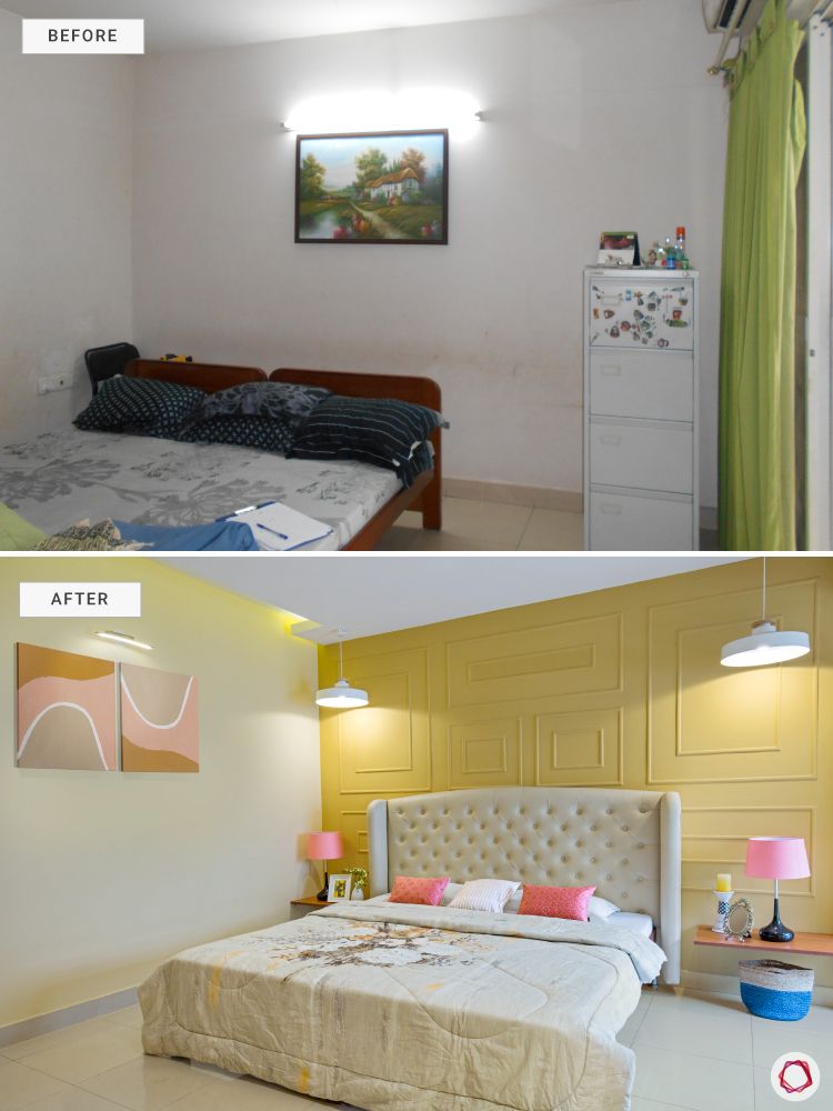 bangalore-home-design-bedroom-before-after-makeover-yellow-wall