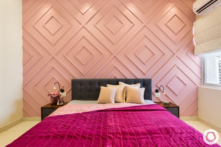 bedroom-pink-wall-wooden-trims-painted