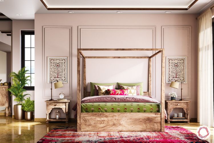 how to decorate with antiques in a modern style-four poster bed designs