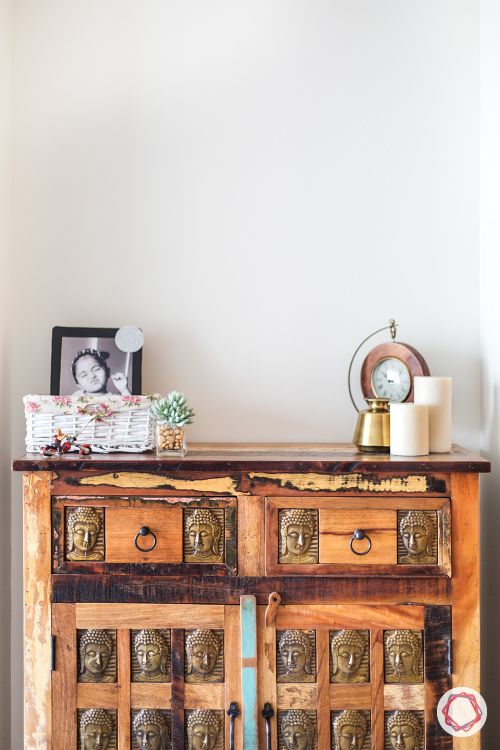 how to decorate with antiques in a modern style-wooden chest of drawers