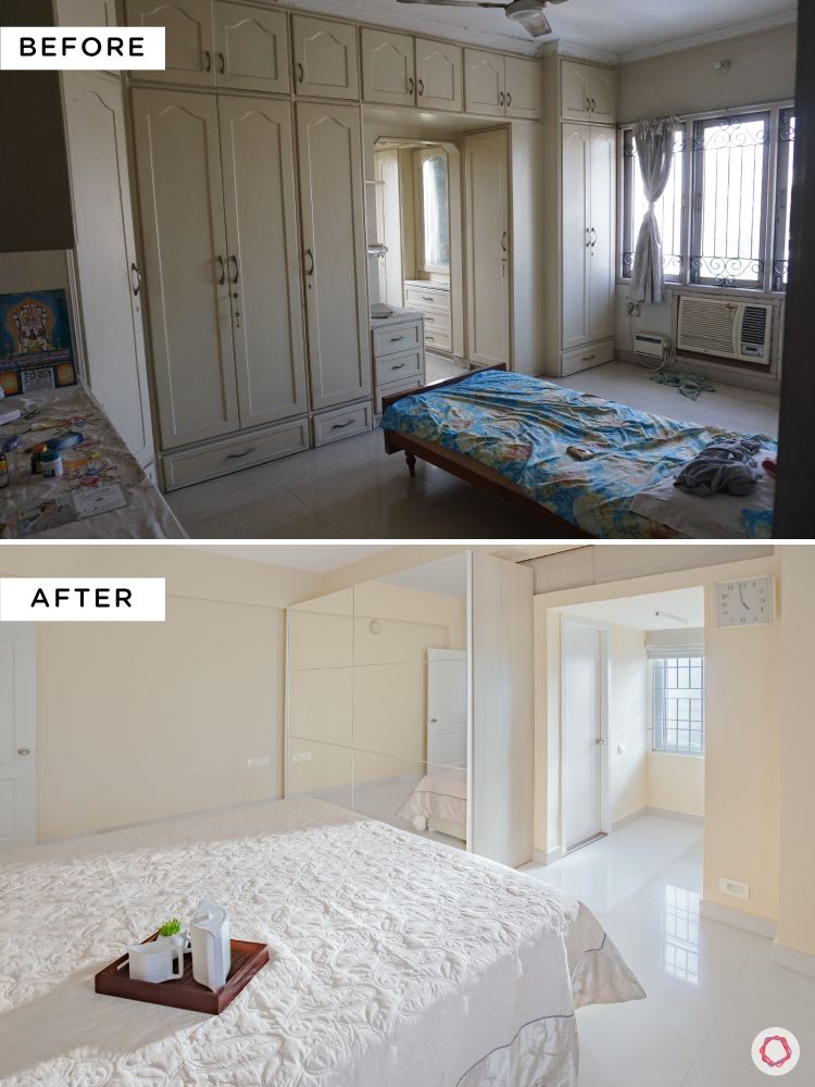 home interiors in chennai-sliding wardrobes-before and after-images