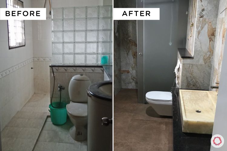 home interiors in chennai-marble tile bathroom-marble sink