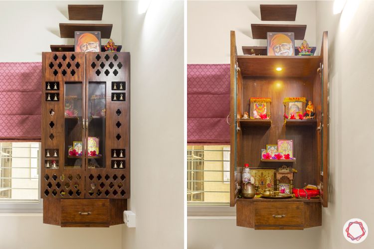 Pooja room deals ready made cabinet