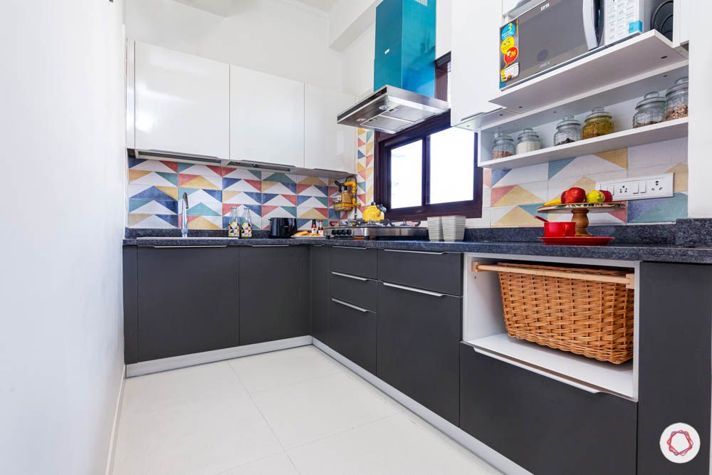 small modular kitchen design-grey kitchen-two toned kitchen
