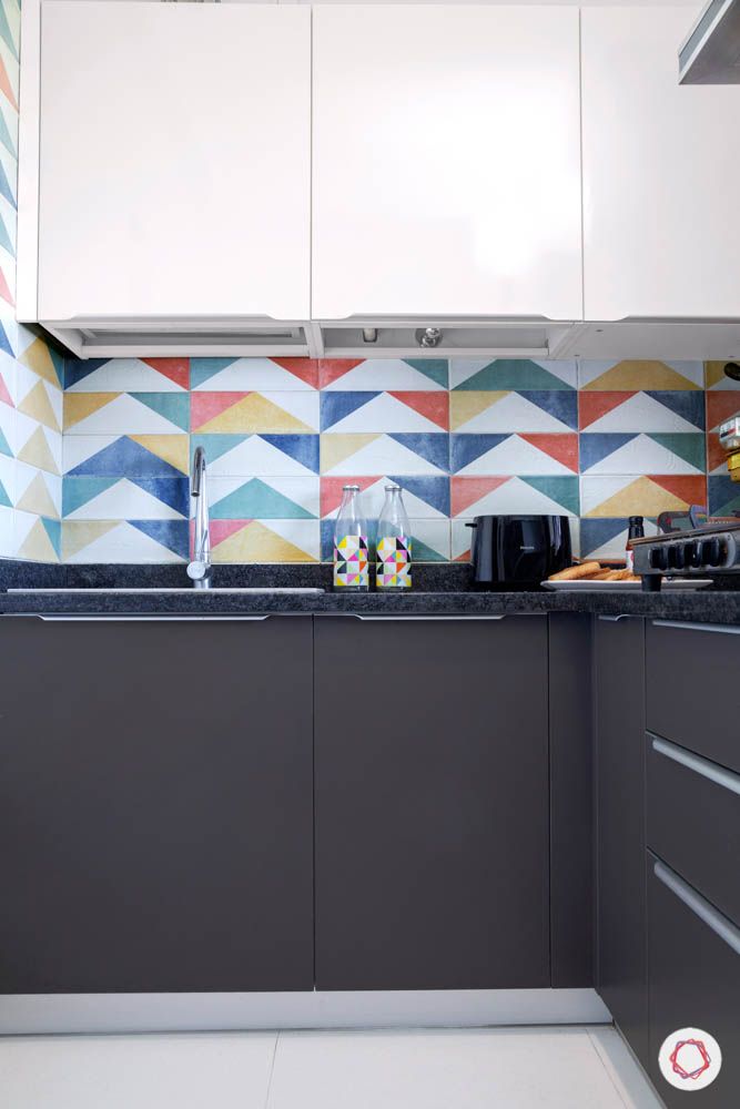 small modular kitchen design-white wall cabinets kitchen