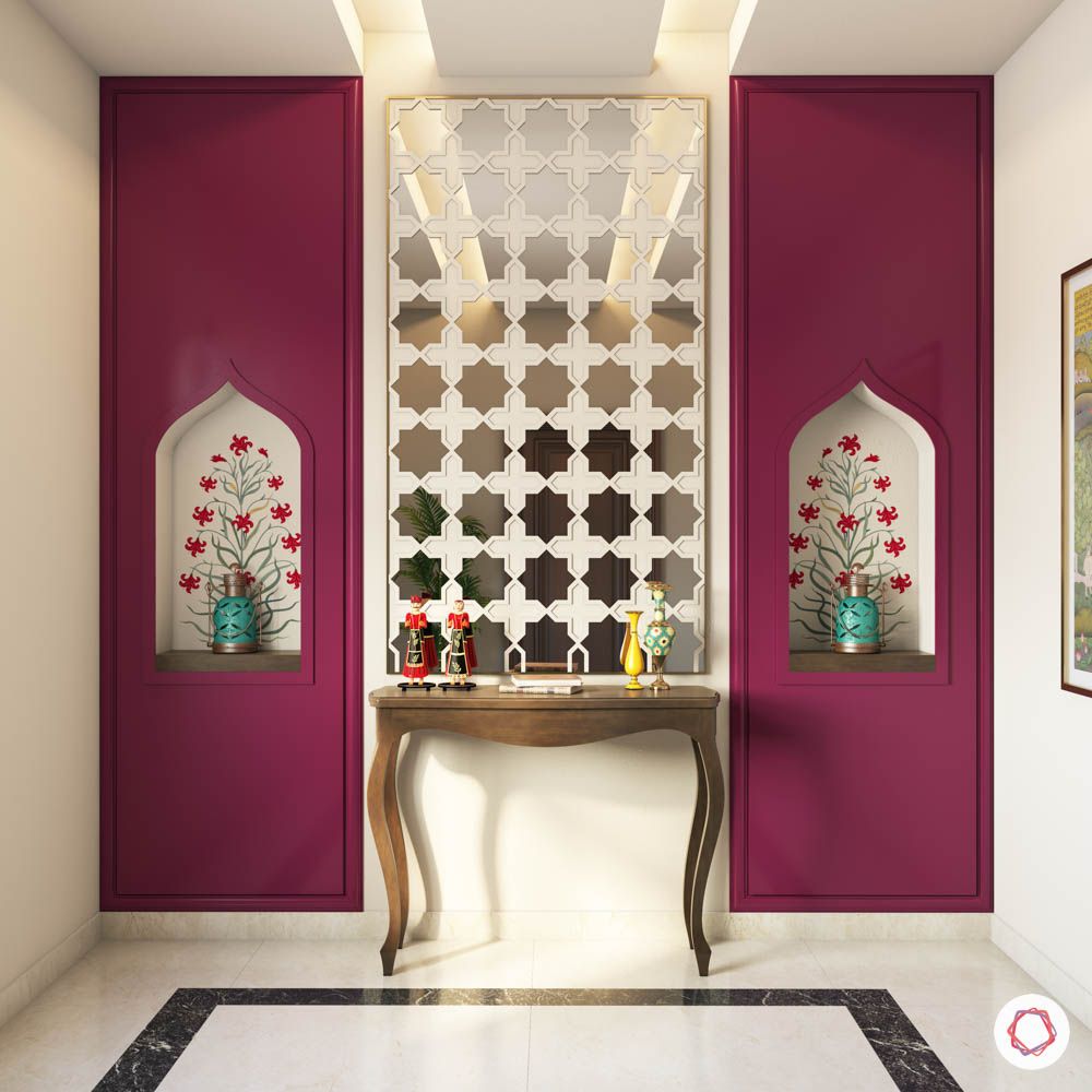 indian home decor-pink wall paint-jharokha design-rajasthani decor