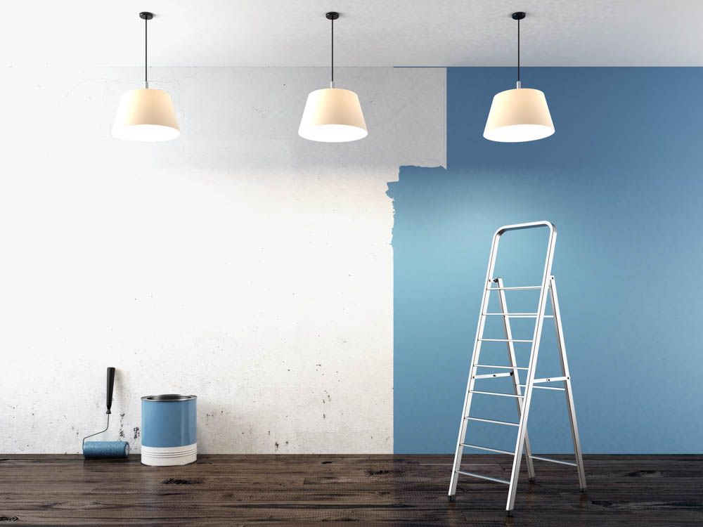 blue wall-ladder