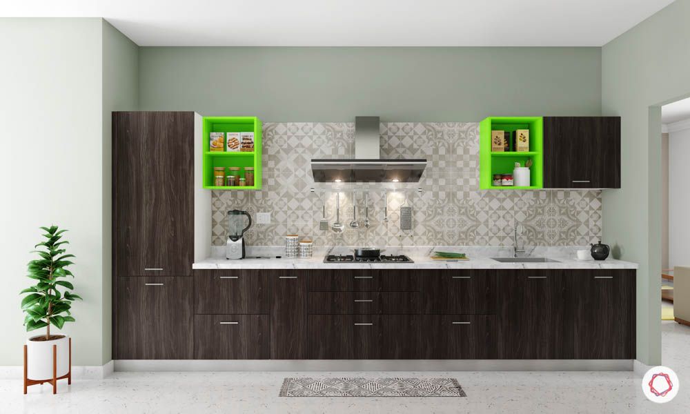 accent-colors-for-brown-kitchens-green-shelves