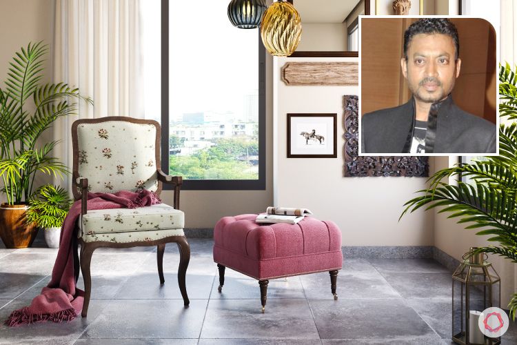 celebrity homes-irrfan khan home-armchair designs