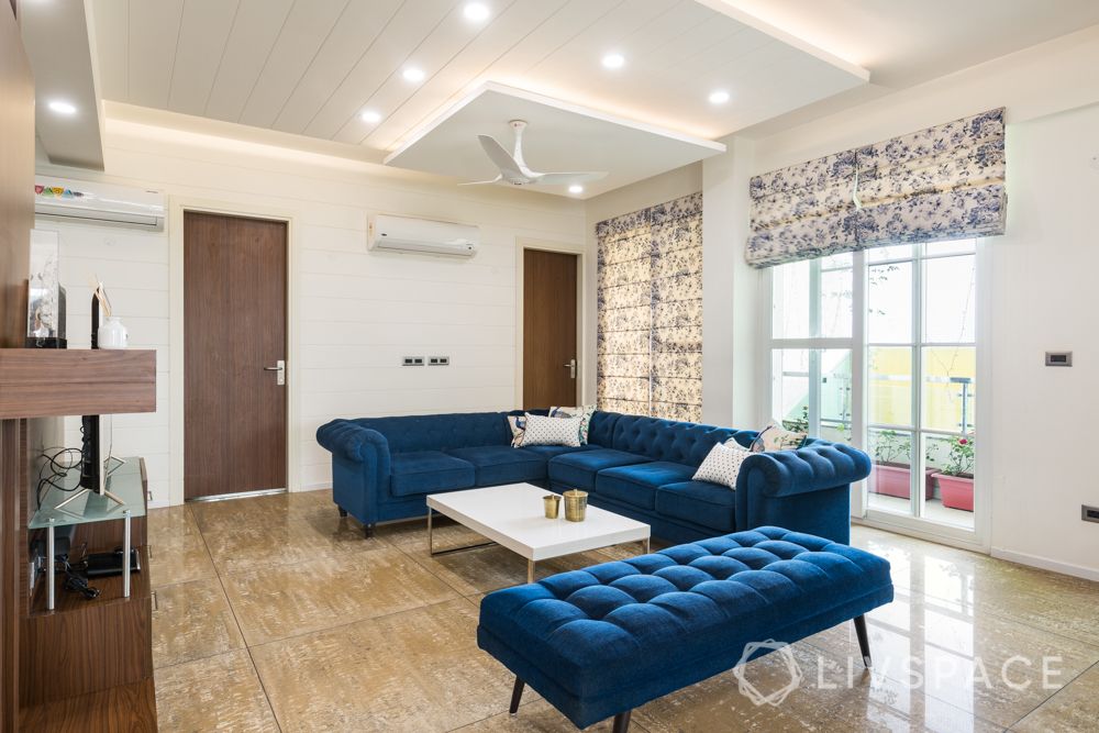 4bhk house design-blue sofa designs-blue bench