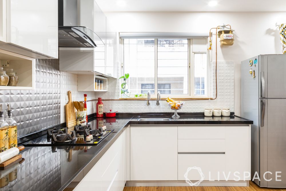 interior designers in pune-white kitchen-acrylic finish cabinet