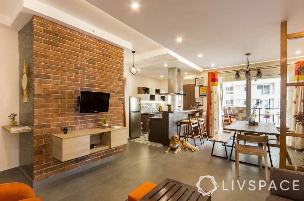 3bhk-flats-living-room-exposed-brick-wall-nikhil-kumar