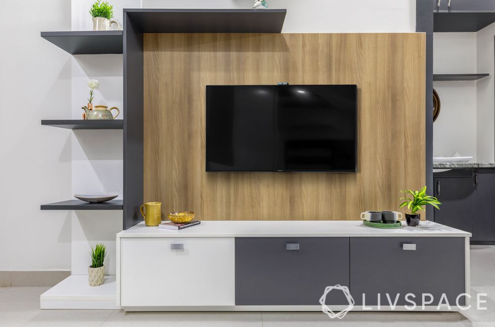 3bhk-flats-living-room-laminate-tv-unit-jyoti-mishra
