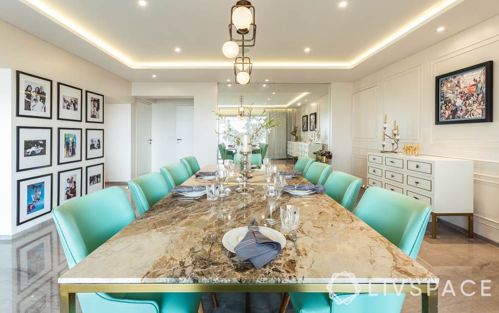 Dining Table Top-italian marble-pastel chairs