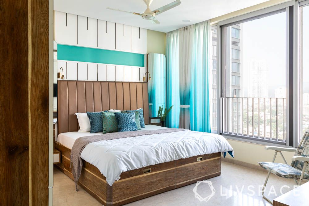 3bhk-house-design-bedroom-wooden-bed