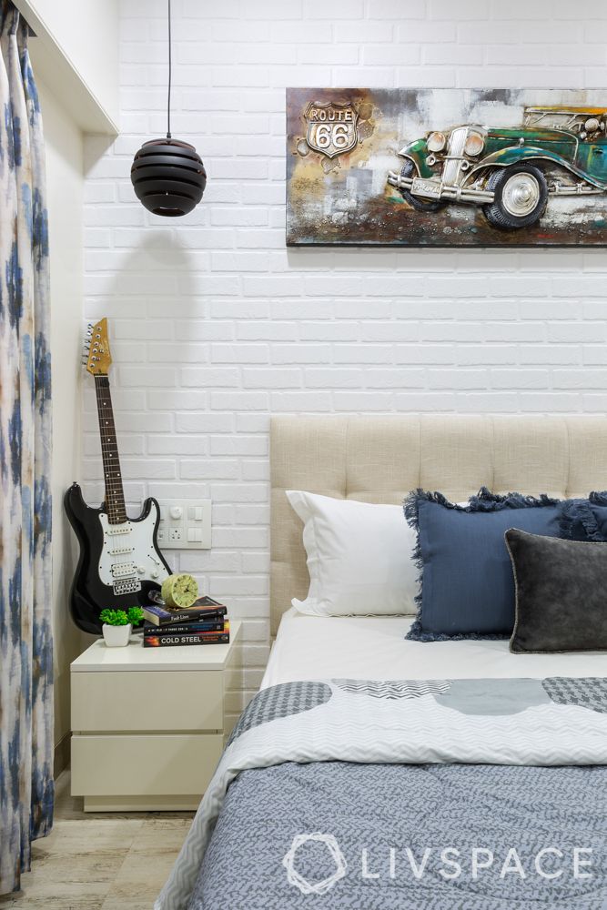 Bedroom-side table-guitar