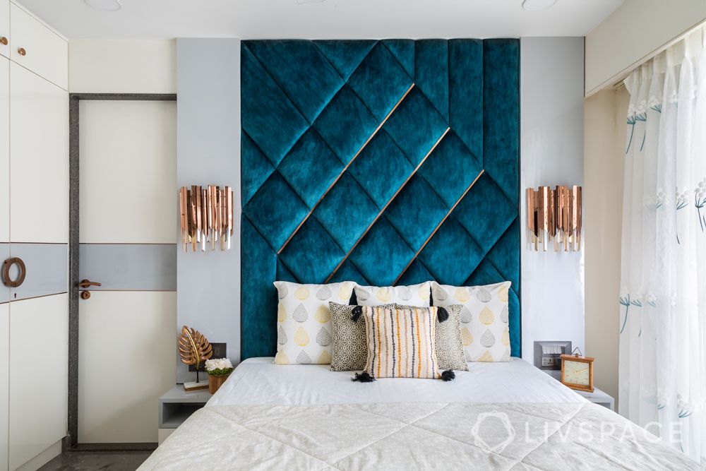Wall design ideas-velvet upholstered wall-bedroom