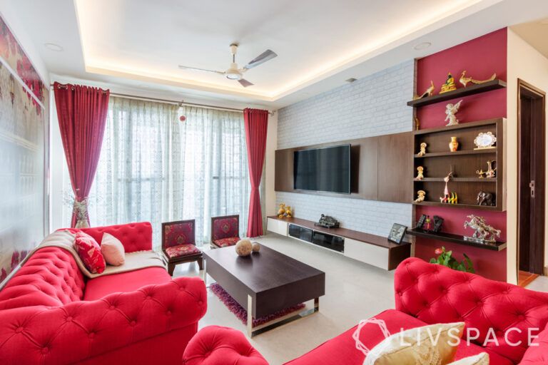 3 BHK Flat Interior Design | Classy & Bold Finishes | LivspaceHome