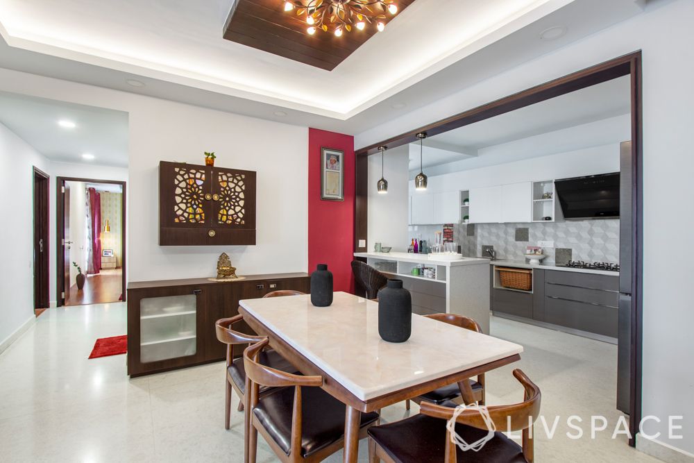  3-bhk-flat-interior-design-veneer-crockery-unit-dining-table
