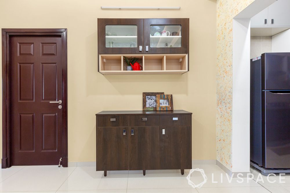 best interiors in bangalore-TV unit-pooja unit-coffee table design-crockery cabinet