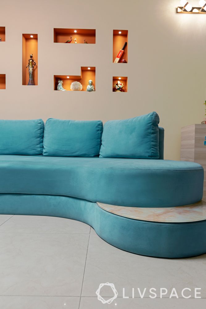 blue sofa designs-s shaped sofa