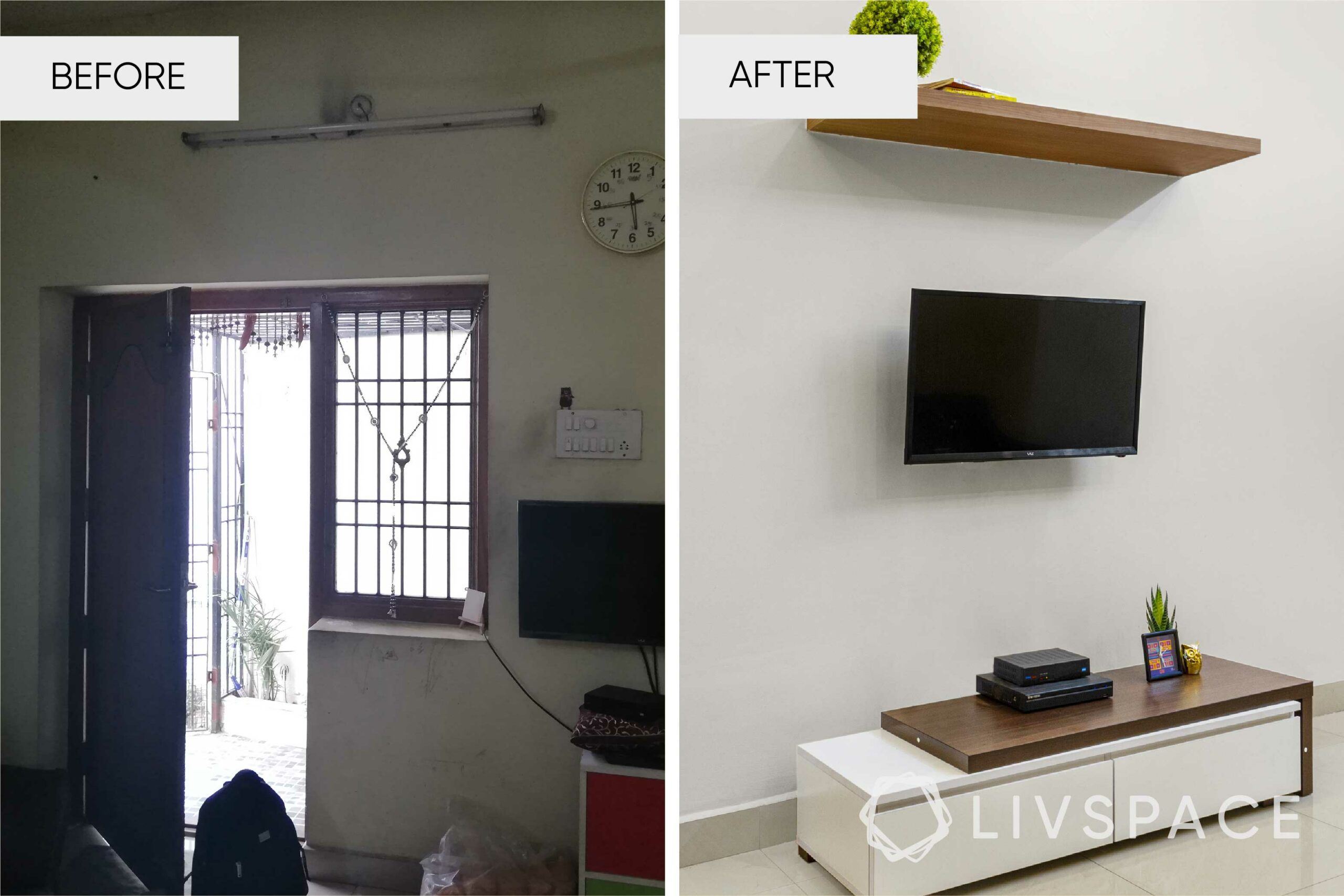 interior designers in Chennai-tv unit revamp