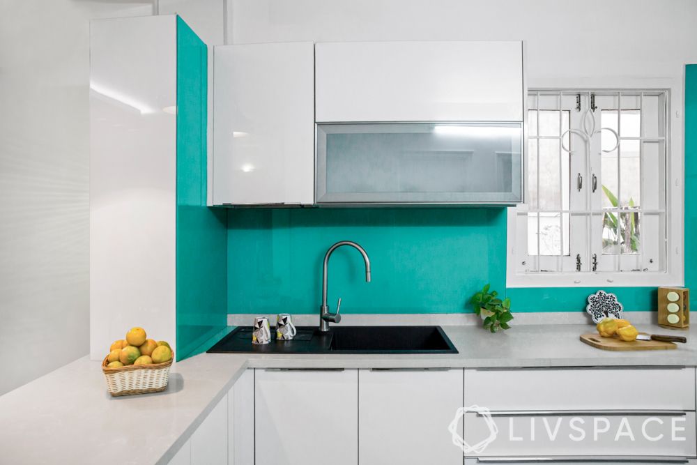 modern kitchen cabinets-aquamarine backsplash-white cabinets-servo-drive-white kitchen cabinets