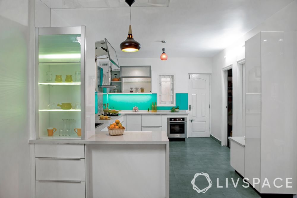 modern kitchen cabinets-aquamarine backsplash-white cabinets-servo-drive-white kitchen cabinets