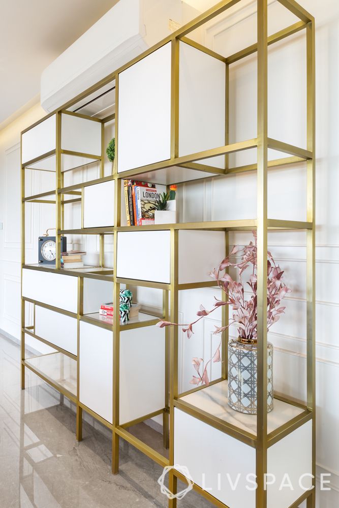types of shelves-open and closed shelves