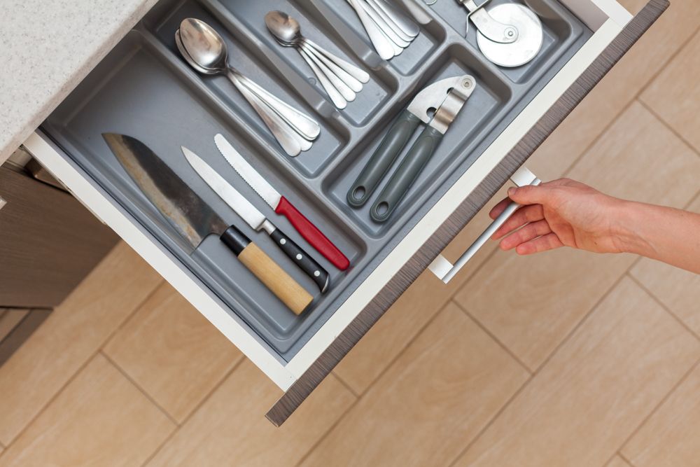 kitchen base cabinets-knives-storage-cutlery