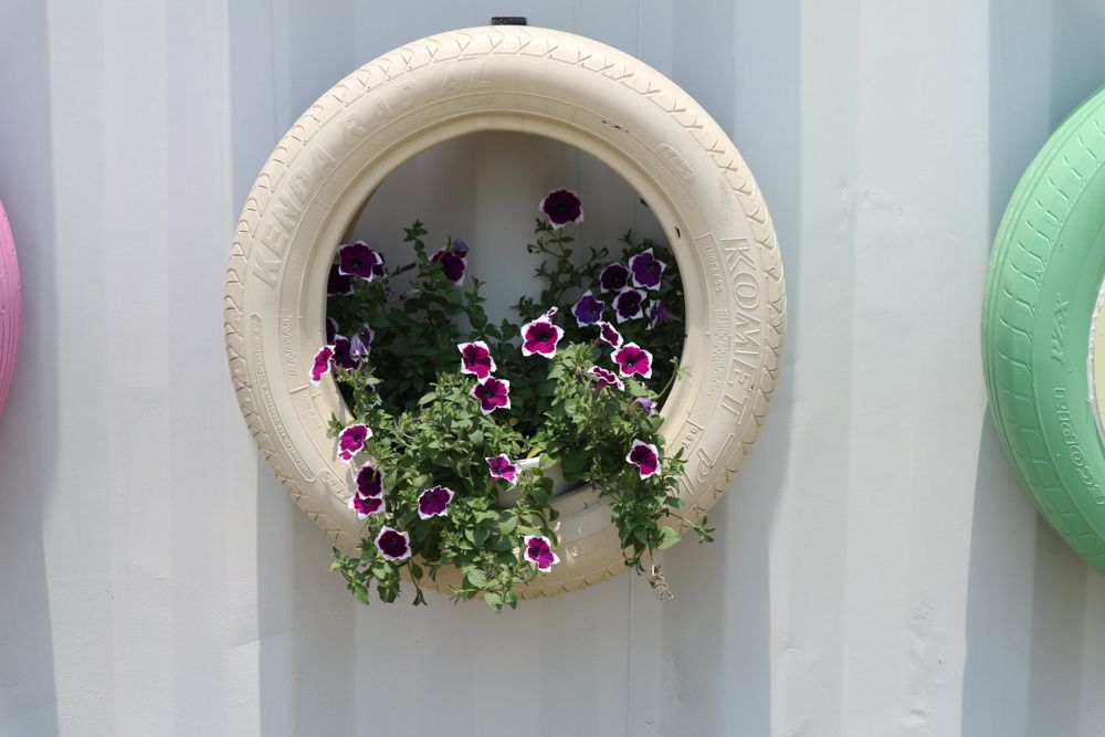 diy planter-tyre