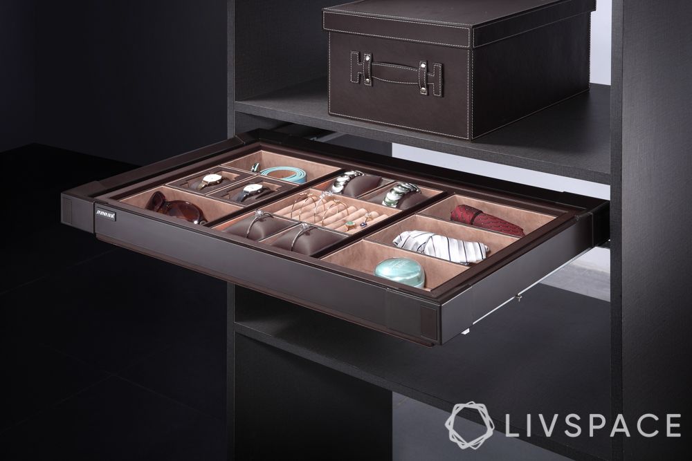 wardrobe interiors-organsier drawer