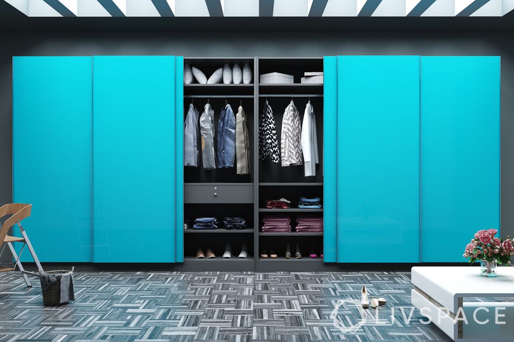 hinged or sliding doors-sliding wardrobe designs-blue wardrobe designs