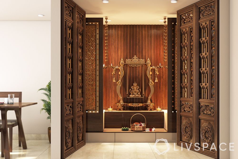 mandir at home-doors-wooden doors-traditional