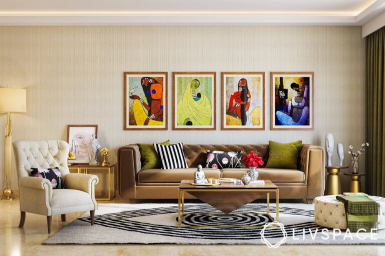 Living Room With Colourful Wall Art 768x512 