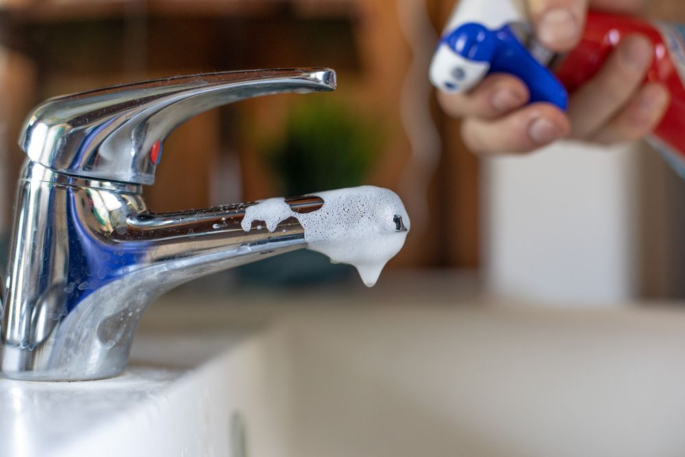 how to clean taps-dish soap