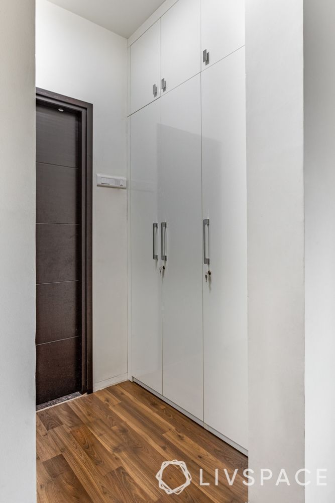 hyderabad interiors-laminate finish wardrobes-wooden flooring