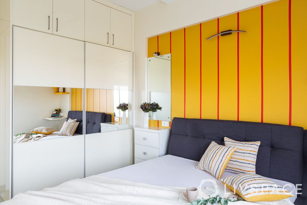 pune interior design-parents room-dresser-wall paint